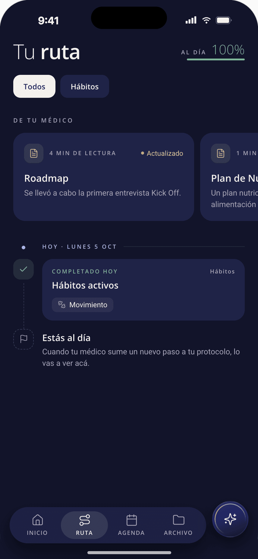 Roadmap en la ERA App